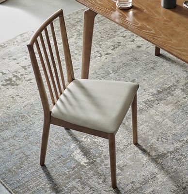 Silla de ocio Restaurante Silla de comedor de madera maciza con diseño y tapicería