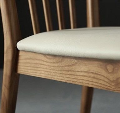 Silla de ocio Restaurante Silla de comedor de madera maciza con diseño y tapicería