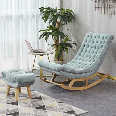 Muebles de salón de hoteles nórdicos modernos Sofá único silla de madera sólida de terciopelo / cuero PU en estilo popular