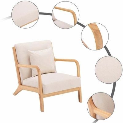 Color personalizado Mono Veludo / Algodón y Lino / Muebles de Cuero PU Silla de Salón para interiores modernos y elegantes