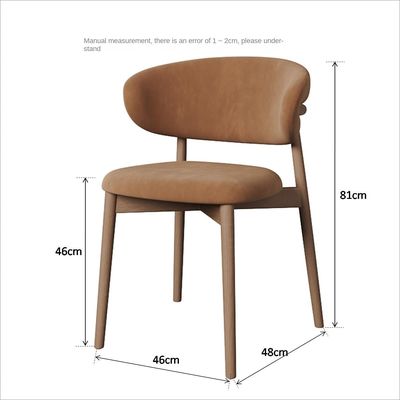 Silla de comedor de madera sólida moderna nórdica tapizada con acabado de nitrolacquer y sillas de restaurante de madera
