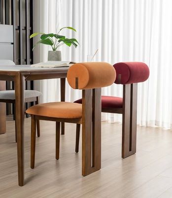 Material de cubierta de terciopelo / lana de cordero asiento blando silla de comedor silla para el hogar muebles salón y hotel diseño de muestra moderna
