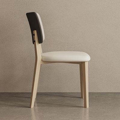 Muebles para el hogar Muebles clásicos de madera silla de comedor de roble moderno Muebles de salón Muebles de madera maciza PU acabado de cuero Nitrolacquer