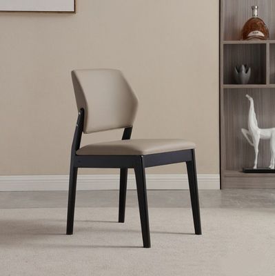 Cuero PU marco de madera sólida Nitrolacquer acabado silla de comedor para comedor restaurante muebles de sala de estar y hotel
