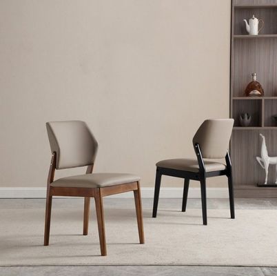 Cuero PU marco de madera sólida Nitrolacquer acabado silla de comedor para comedor restaurante muebles de sala de estar y hotel