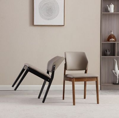 Cuero PU marco de madera sólida Nitrolacquer acabado silla de comedor para comedor restaurante muebles de sala de estar y hotel