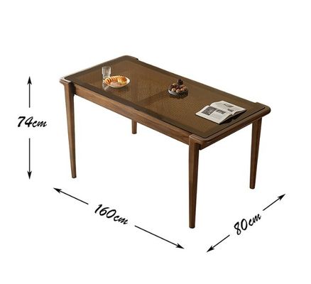Muebles de sala de estar acabado Nitrolacquer silla de comedor de madera sólida para diseño de ocio de ratán