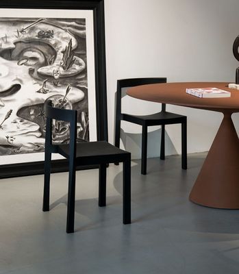 Muebles de comedor silla de comedor de madera resistente para el salón bar de restaurante moderno europeo