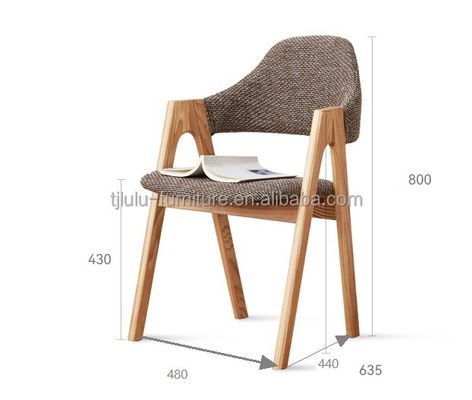 Diseño moderno Marco de madera Muebles para el hogar nórdico Cocina Silla de comedor tapizada Tejido para hotel Restaurante