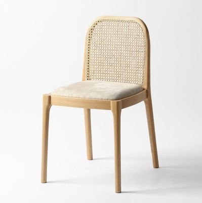 Silla de comedor de lana de cordero / terciopelo W47*D50*H78CM Madera moderna de lujo para muebles de sala de estar