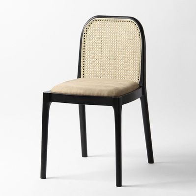 Silla de comedor de lana de cordero / terciopelo W47*D50*H78CM Madera moderna de lujo para muebles de sala de estar