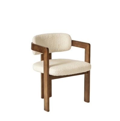 Material de terciopelo verde/lanza de cordero silla de comedor de madera sólida moderna para muebles de sala de estar de lujo