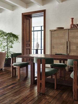 Material de terciopelo verde/lanza de cordero silla de comedor de madera sólida moderna para muebles de sala de estar de lujo