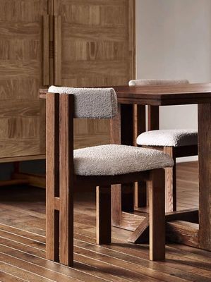 Material de terciopelo verde/lanza de cordero silla de comedor de madera sólida moderna para muebles de sala de estar de lujo