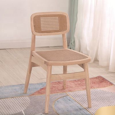 Silla plegable de ratán NO Plegable de estilo simple de malla de ratán respaldo de espalda silla de comedor de madera sillas de mimbre de ratán