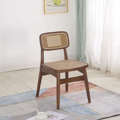 Silla plegable de ratán NO Plegable de estilo simple de malla de ratán respaldo de espalda silla de comedor de madera sillas de mimbre de ratán