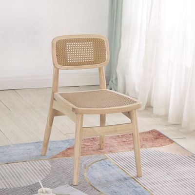 Silla plegable de ratán NO Plegable de estilo simple de malla de ratán respaldo de espalda silla de comedor de madera sillas de mimbre de ratán