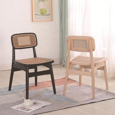 Silla plegable de ratán NO Plegable de estilo simple de malla de ratán respaldo de espalda silla de comedor de madera sillas de mimbre de ratán