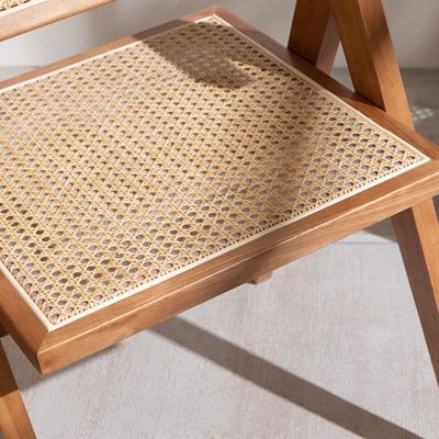 Servicio OEM Aceptado Diseñador de muebles de comedor silla de rattan de madera sólida nórdica con respaldo