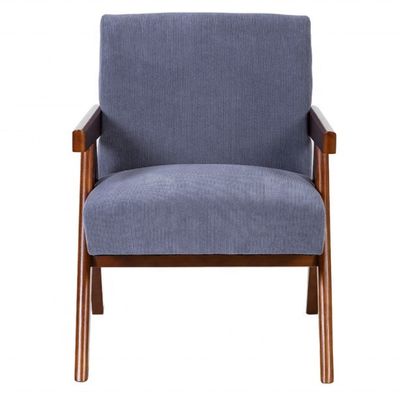 Diseñado de cuero genuino y madera sólida silla de sillón para la practicidad personalizada en la sala de estar
