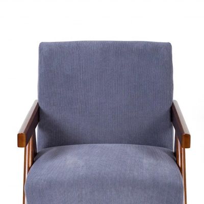 Diseñado de cuero genuino y madera sólida silla de sillón para la practicidad personalizada en la sala de estar