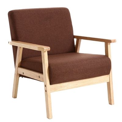 Diseño moderno Nitrolacquer acabado Sofá de madera silla para el hogar Muebles Salón de estar Hotel
