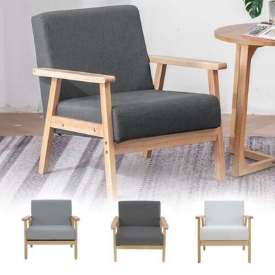 Diseño moderno Nitrolacquer acabado Sofá de madera silla para el hogar Muebles Salón de estar Hotel