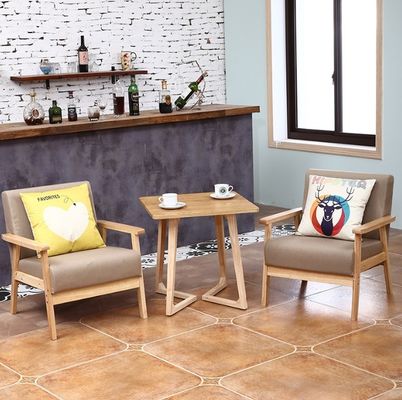 Diseño moderno Nitrolacquer acabado Sofá de madera silla para el hogar Muebles Salón de estar Hotel