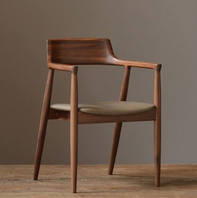 Casa Muebles Generales Restaurante de madera maciza sillas de comedor con diseño moderno de lujo y material de cuero PU