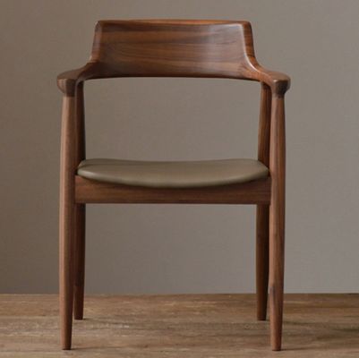 Casa Muebles Generales Restaurante de madera maciza sillas de comedor con diseño moderno de lujo y material de cuero PU