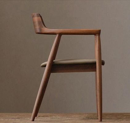 Casa Muebles Generales Restaurante de madera maciza sillas de comedor con diseño moderno de lujo y material de cuero PU