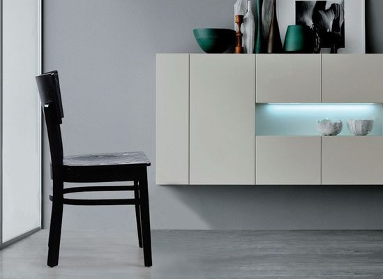 Silla de madera sólida completa en estilo moderno nórdico para restaurantes y ocio familiar