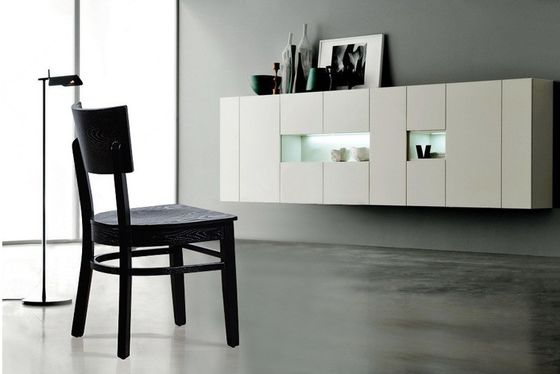 Silla de madera sólida completa en estilo moderno nórdico para restaurantes y ocio familiar