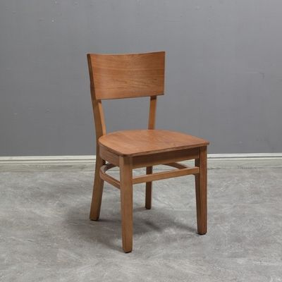 Silla de madera sólida completa en estilo moderno nórdico para restaurantes y ocio familiar
