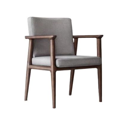 Casa Muebles de sala de estar silla de comedor de lujo moderna con cubierta de lienzo y marco de madera maciza