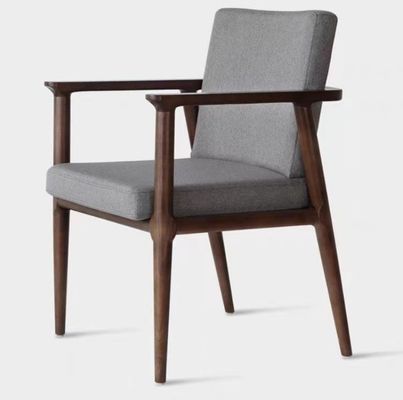 Casa Muebles de sala de estar silla de comedor de lujo moderna con cubierta de lienzo y marco de madera maciza