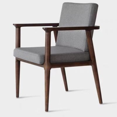 Casa Muebles de sala de estar silla de comedor de lujo moderna con cubierta de lienzo y marco de madera maciza