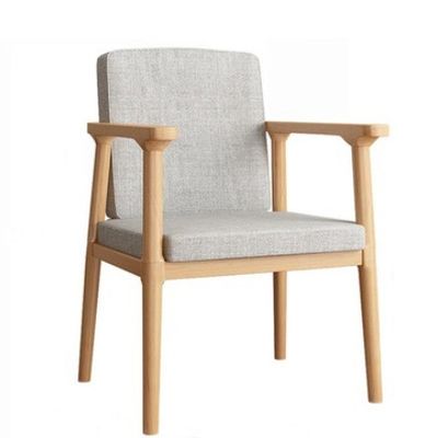 Casa Muebles de sala de estar silla de comedor de lujo moderna con cubierta de lienzo y marco de madera maciza