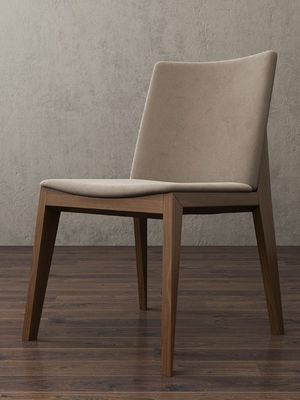 Silla de comedor estilo de madera de madera sólida de lujo diseño moderno material de cuero PU simple concisa para comer silla específica