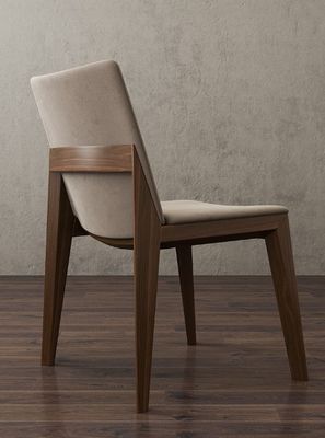 Silla de comedor estilo de madera de madera sólida de lujo diseño moderno material de cuero PU simple concisa para comer silla específica
