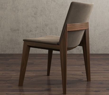 Silla de comedor estilo de madera de madera sólida de lujo diseño moderno material de cuero PU simple concisa para comer silla específica