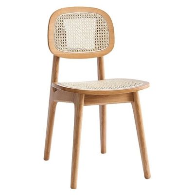 Silla de comedor moderna de ratán para hoteles de lujo Muebles para el hogar en roble natural