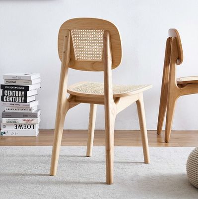 Silla de comedor moderna de ratán para hoteles de lujo Muebles para el hogar en roble natural
