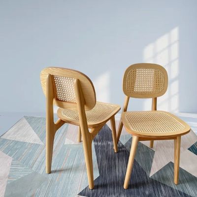 Silla de comedor moderna de ratán para hoteles de lujo Muebles para el hogar en roble natural