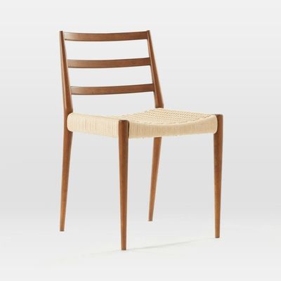 Silla de comedor de cordón tejido de madera maciza para muebles escolares en la construcción moderna nórdica