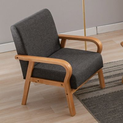 Casa Muebles Salón Silla de brazos de madera moderna Sofá Silla con cuero de PU / tela Material de cubierta Embalaje de correo N