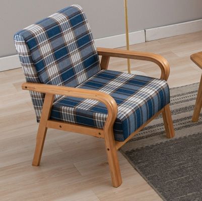 Casa Muebles Salón Silla de brazos de madera moderna Sofá Silla con cuero de PU / tela Material de cubierta Embalaje de correo N