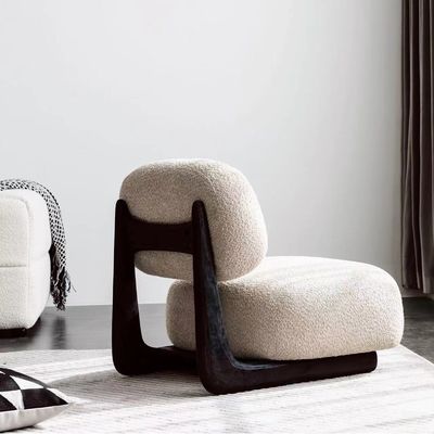 Sofá de madera sólida Salón de ocio Tejido Muebles de sala de estar Silla nórdica 50pcs Silla de sofá de madera moderna Silla tapizada