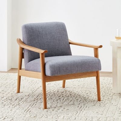 Agregue comodidad y elegancia a su sala de estar con la silla de sofá de madera W67*D79*H78 CM