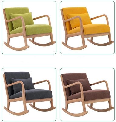 Muebles de estilo para el salón silla mecedora de madera y taburete para relajarse